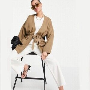 Modern Soul mocha tan belted cardigan size 2X